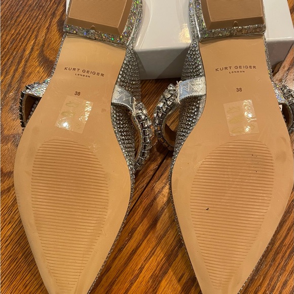 NIB Kurt Geiger London PRINCELY VINYL Embellished Mules 7.5 (FINAL PRICE)#1025 - Picture 8 of 12